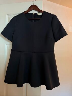 Kate Spade Black Peplum Top